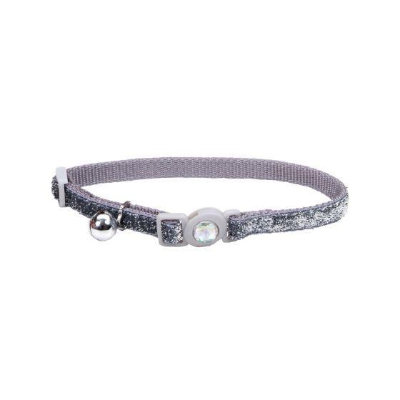 Coastal SafeCat Glitter Collar Silver