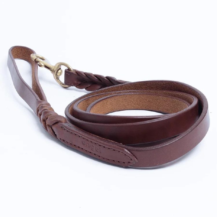 Angel Braided Leash Brown 1/2 x 6'