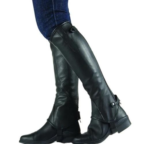 Half Chaps Ladies Leather Black M