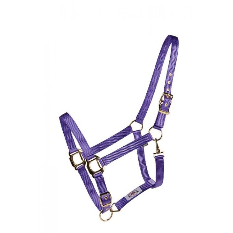 Western Rawhide Adjustable Nylon Halter Horse Pu