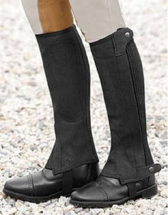 Half Chaps Children's Suede Black 10