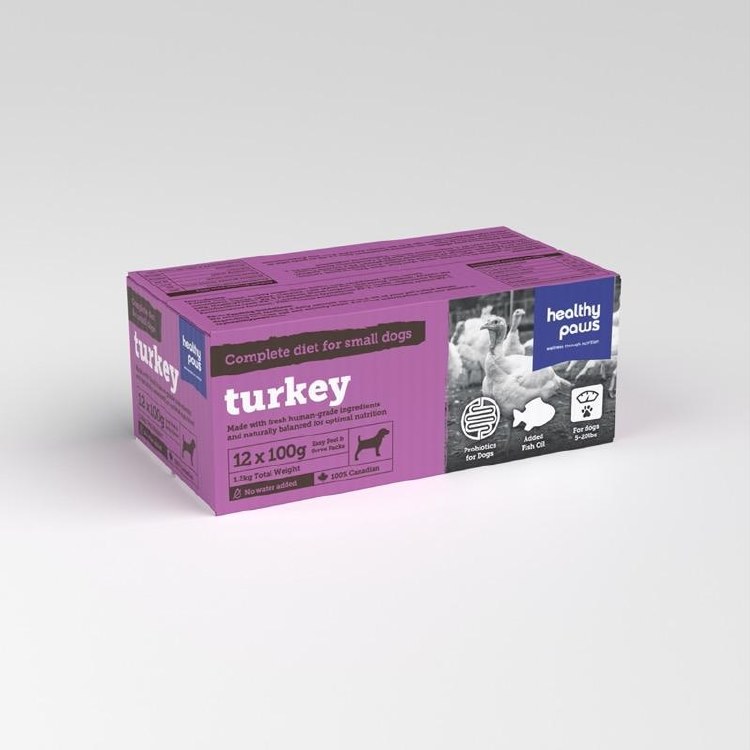 Healthy Paws Turkey 12x100g