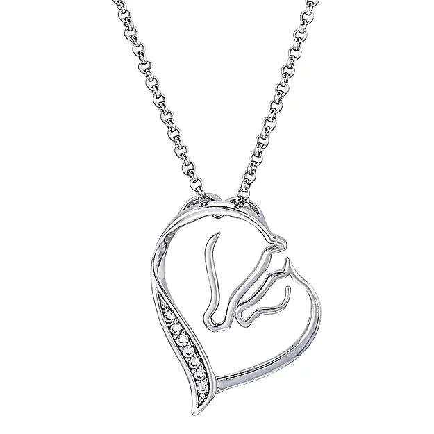 Necklace- Mare & Foal Heart