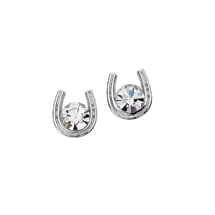 Earrings- Horseshoe w Rhinestone