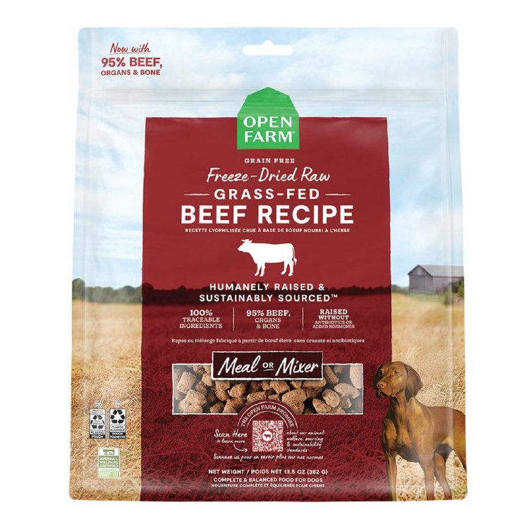 Open Farm Freeze Dried Grass-Fed Beef Morsels 22oz