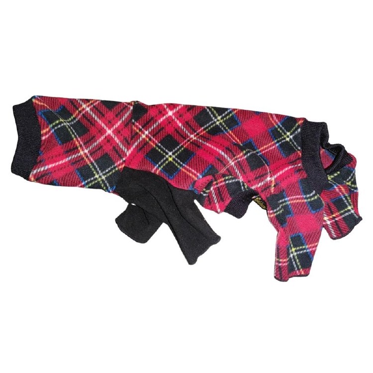 Goldpaw Stretch Fleece Onesie Red Plaid 10