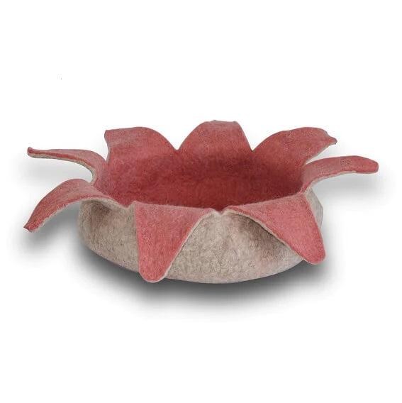 Wool Petal Basket Rose L