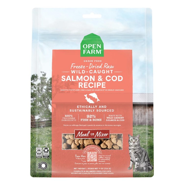 Open Farm Cat Freeze Dried Wild-Caught Salmon & Cod 9oz