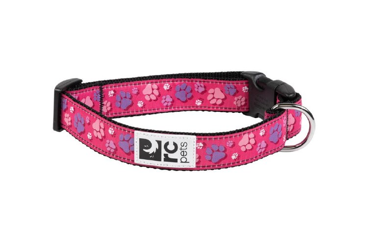 RC Clip Collar 3/4x 9-13" Pink Tracks