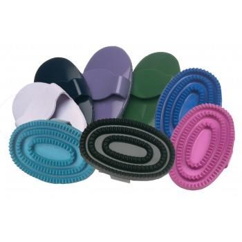 Rubber Curry Comb Turquoise