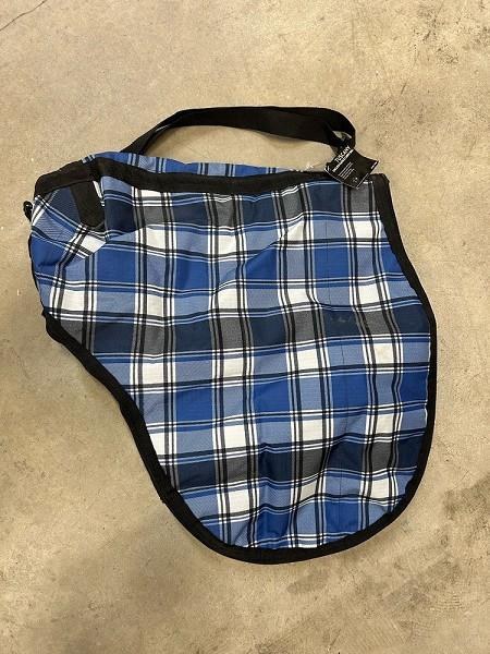 Saddle Carry Bag- Blue Plaid