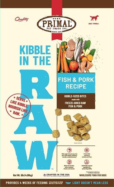 Kibble in the Raw Fish & Pork Recipe 1.5lb