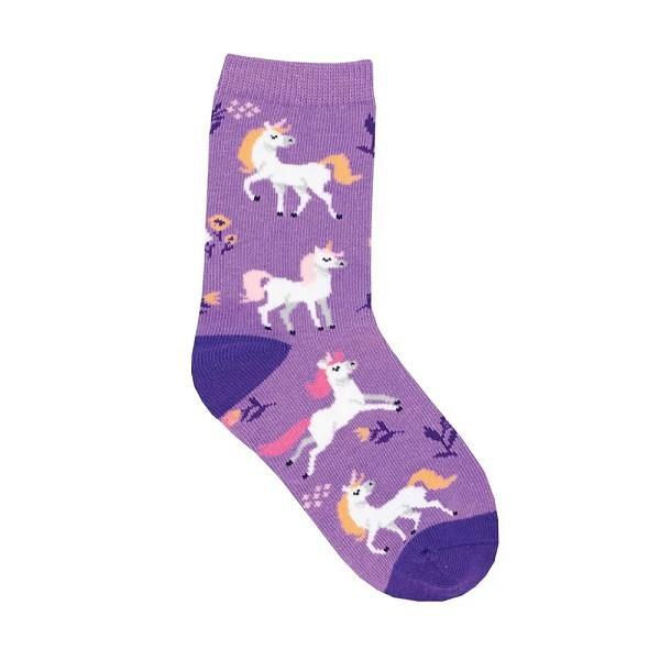 Kids Socks- Unicorn Flowers