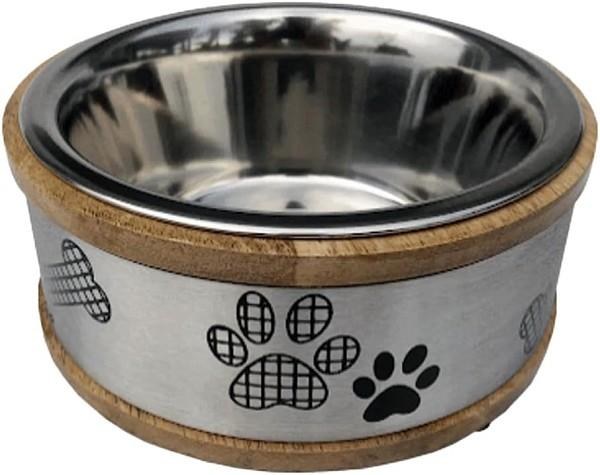 Bowl- 1qt Silver Wooden Ring