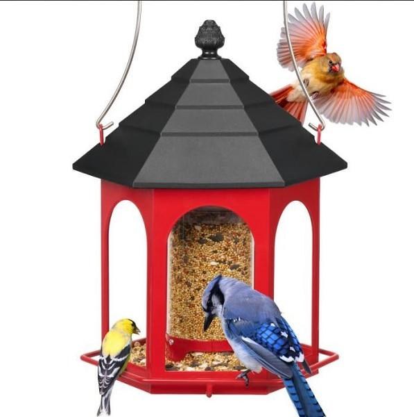 Gazebo Feeder - Red Metal