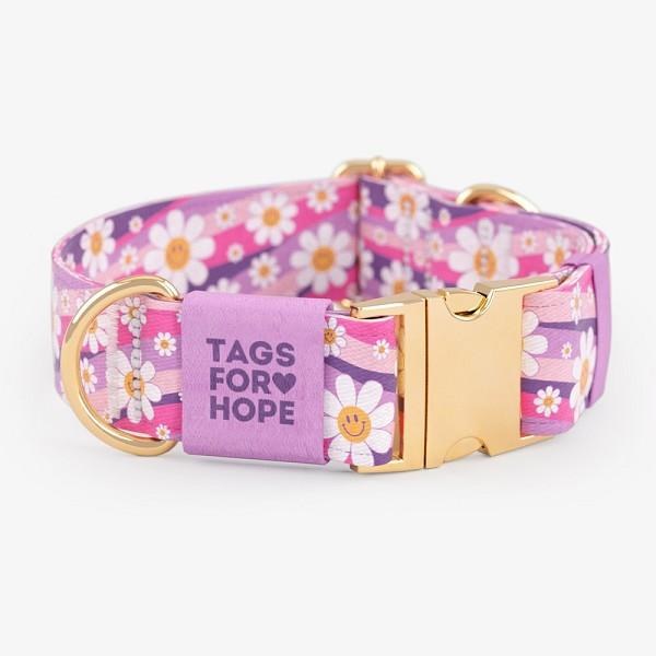 TFH Collar M Lilac Flower Power