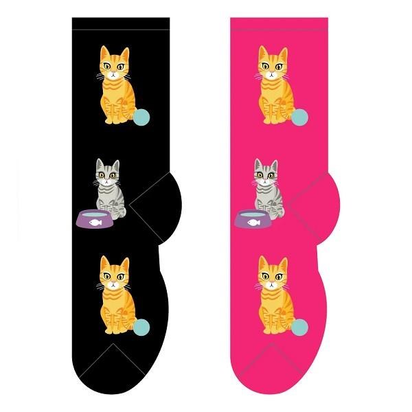 Socks- Cat & Yarn Ball Foozy
