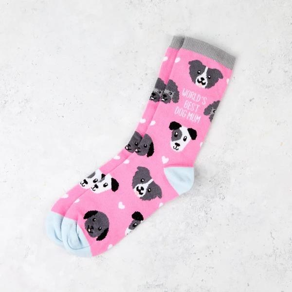 Socks- Best Dog Mom Pink