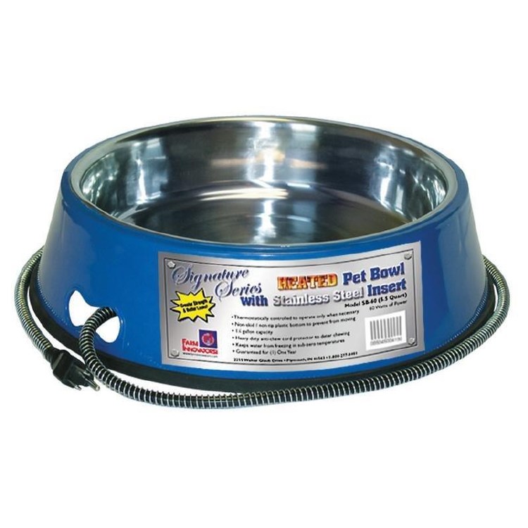 Heated Pet Bowl SS 3qt