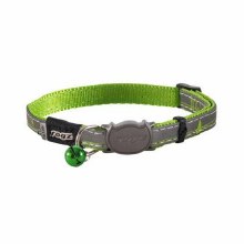 Rogz Cat Collar Night Lime 8-12in