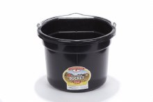 Bucket 8qt Flat Back Black
