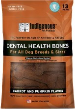 Indigenous Pet Products Dental Bones Carrot/Pumpkin 17oz