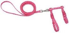 SC Cat Harness-Pink Dots
