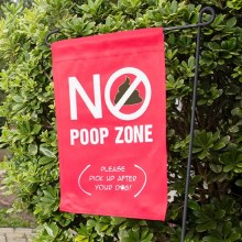 Garden Flag- No Poop Zone