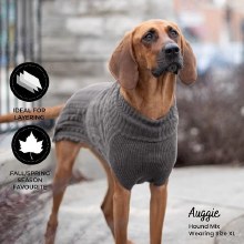 ShedK9 S-M Gy Cable Sweater