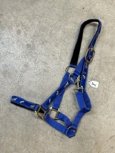 Halter- Pony Bl/Gold Horses