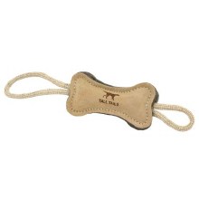 Tall Tails Leather & Wool Bone Tug 16in