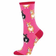 Socks- Corgi Butt Pink