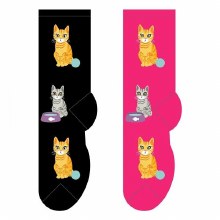 Socks- Cat & Yarn Ball Foozy