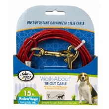 Tie Out Cable 15ft Med