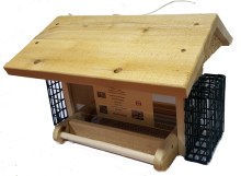 Wooden Chalet & Suet Feeder