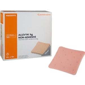 Non-Adhesive Absorbent Silver Barrier Hydrocellular Dressing with Foam Core, 4" x 4"-Box