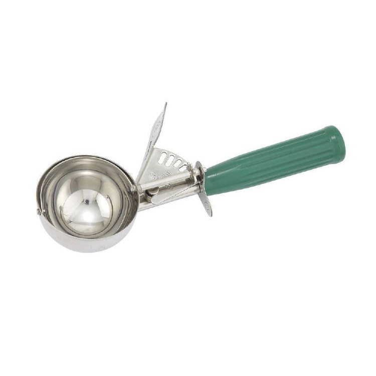 Stainless Steel Thumb Press Disher with Plastic Handle, Size #12