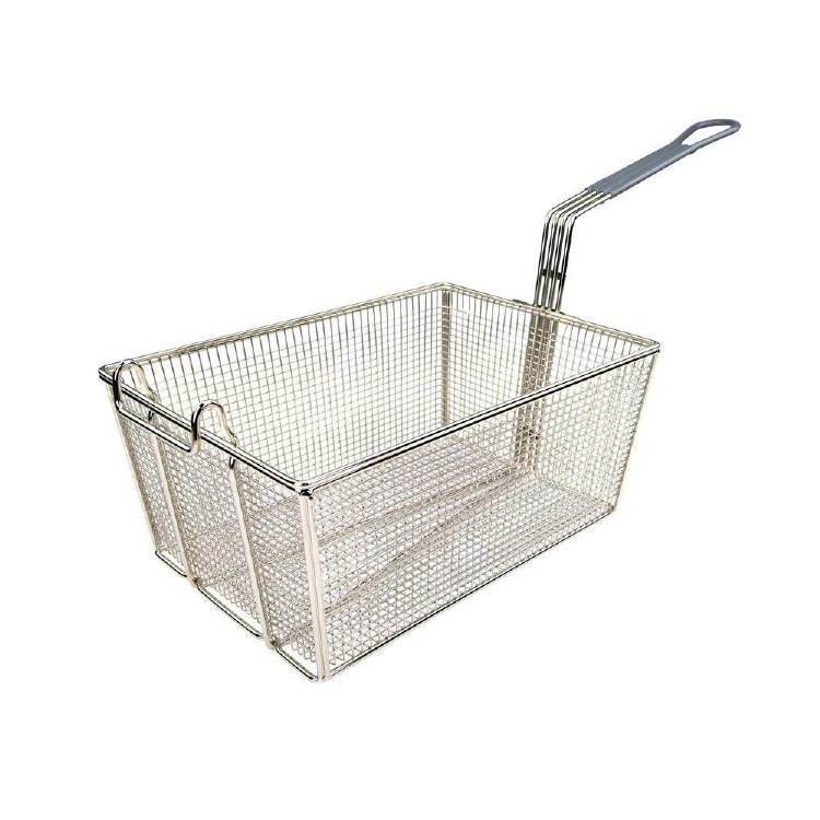 13.25IN X 9.5IN X 6IN FRY BASKET GREY HANDLE