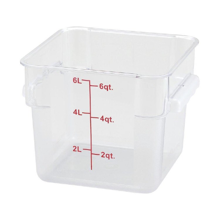 6QT SQUARE FOOD STORAGE CONTAINER CLEAR