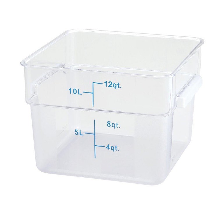 12QT SQUARE FOOD STORAGE CONTAINER CLEAR