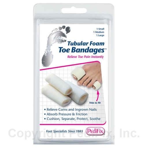 TUBULAR FOAM TOE BANDAGES L