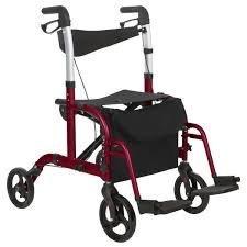 WHEELCHAIR ROLLATOR RED