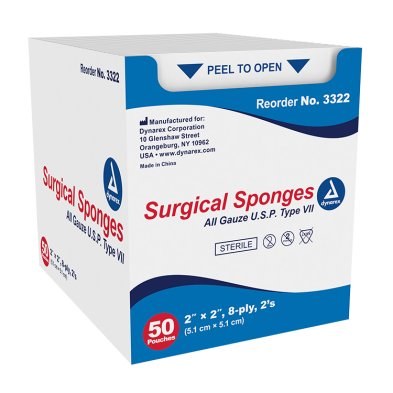 2x2 Surgical Gauze Sponge - Sterile 2's