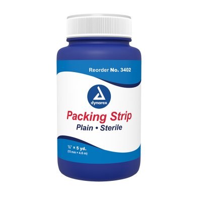 1/2" x 5Packing Strips Plain - Sterile