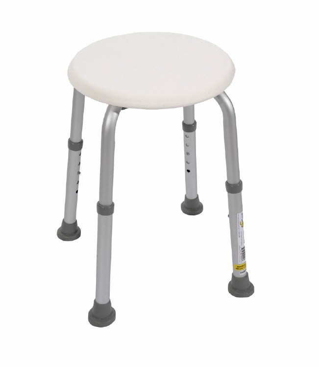 Round Bath Stool with Tool Free Assembly
