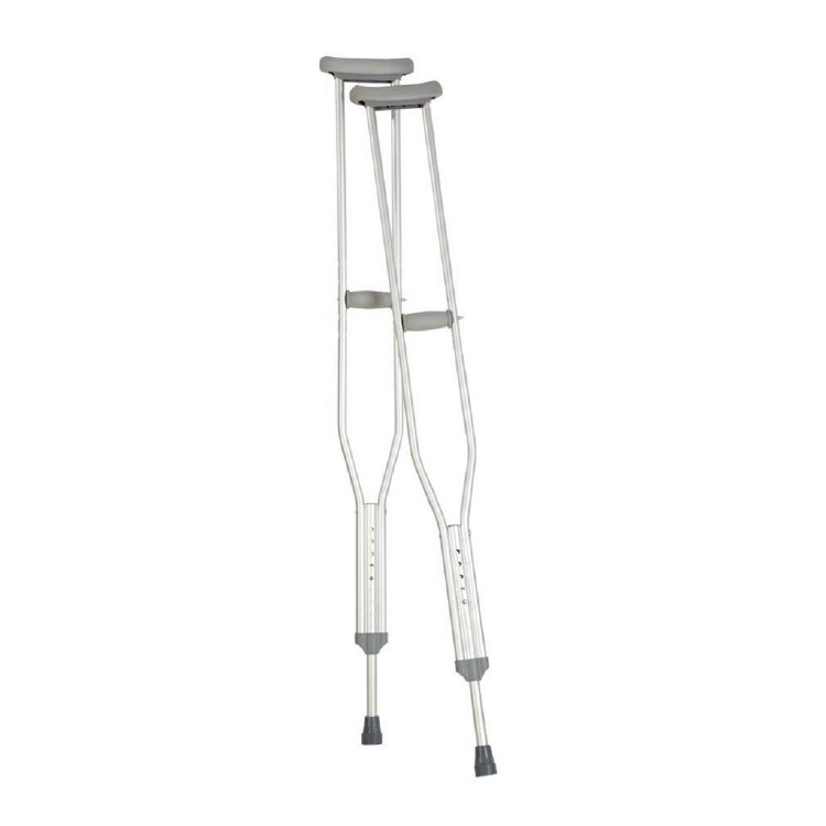 Push-Button Adult Crutches