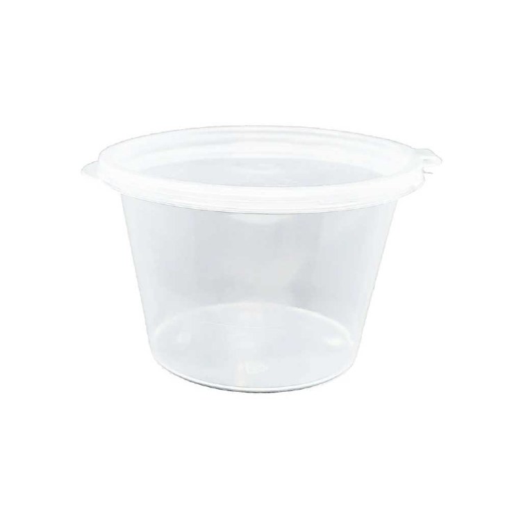 3 oz Hinged PP Portion (Clear)