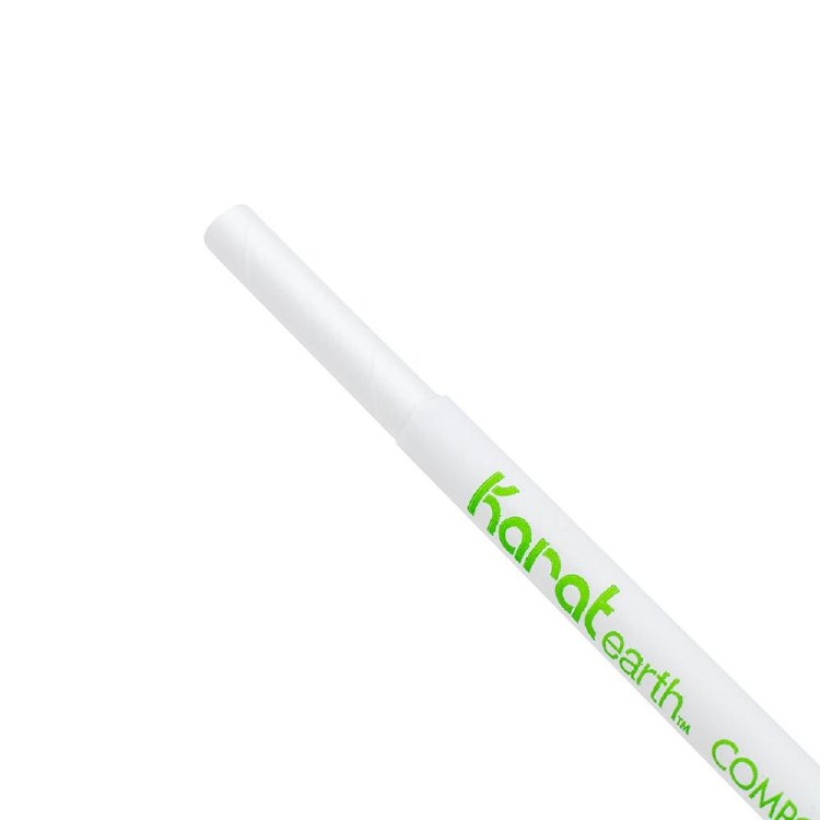 7.75" Jumbo Paper Straw (5mm) Paper Wrapped, White