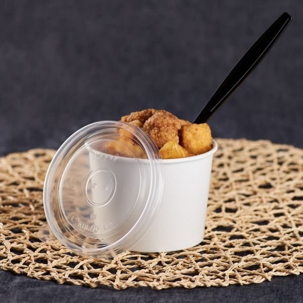 96mm PP Flat Lids for 6/10oz Paper and Gourmet Food Container