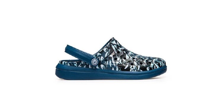 Varsity Clog - Graphic Navy Botanicals